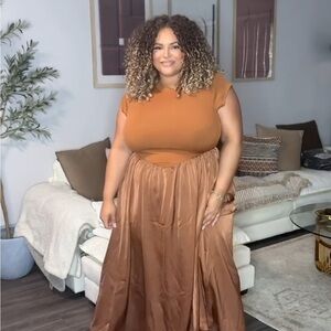 SHEIN Brown Maxi Dress